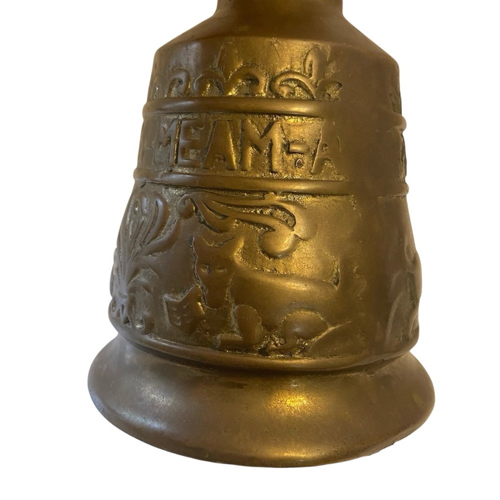 Vintage Brass Monastery Church Bell Rustic Old World Charm - Picture 6 of 13